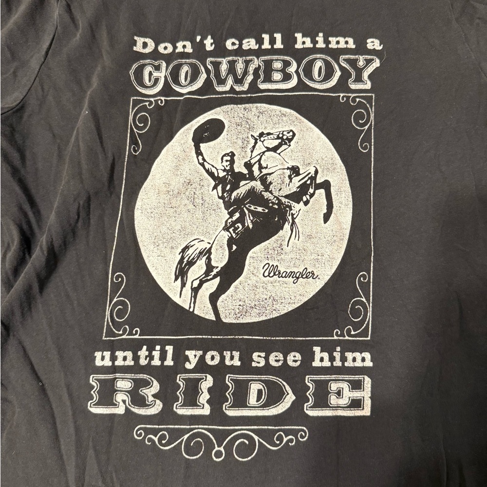 Wrangler Black Cowboy Graphic Tee